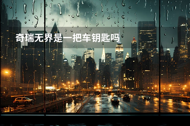 奇瑞无界是一把车钥匙吗