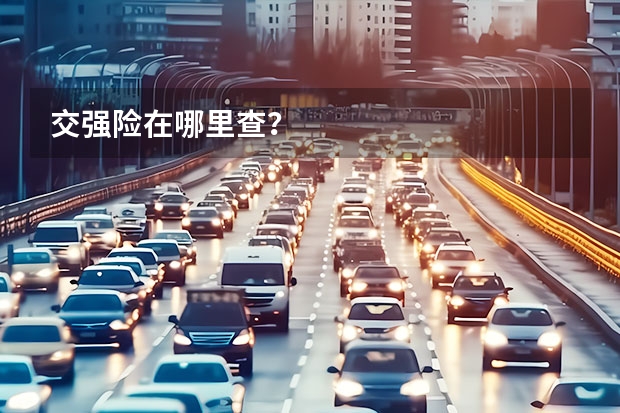 交强险在哪里查？