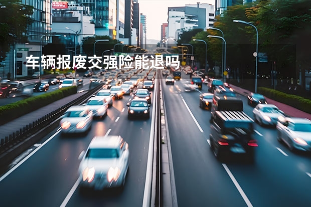 车辆报废交强险能退吗