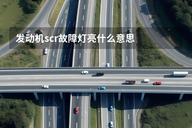 发动机scr故障灯亮什么意思