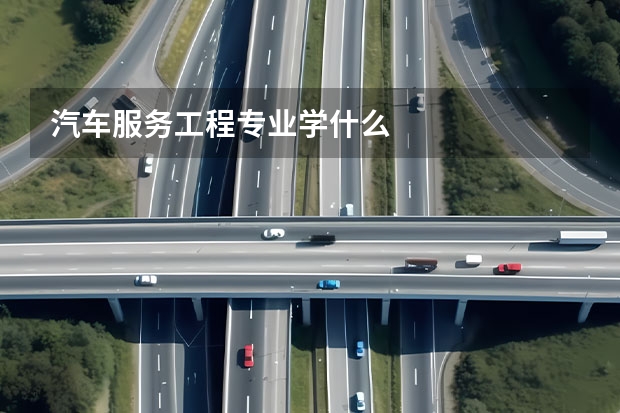 汽车服务工程专业学什么
