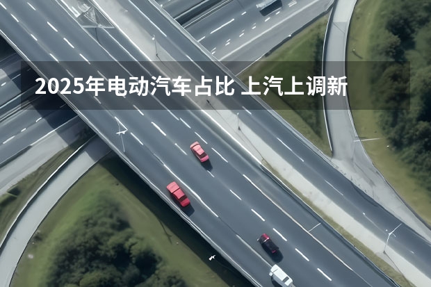 2025年电动汽车占比 上汽上调新能源汽车KPI：2025年产销350万辆