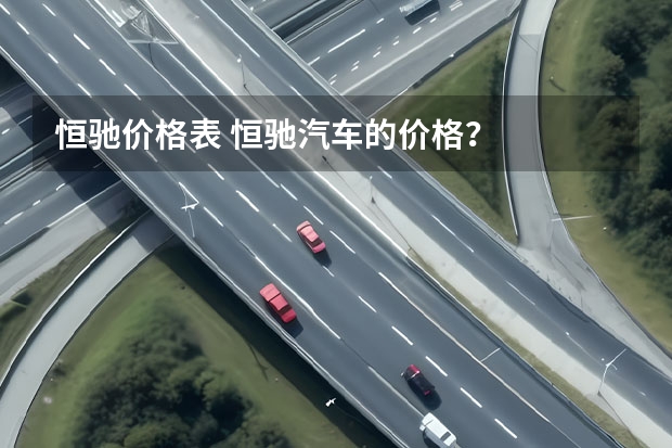 恒驰价格表 恒驰汽车的价格？
